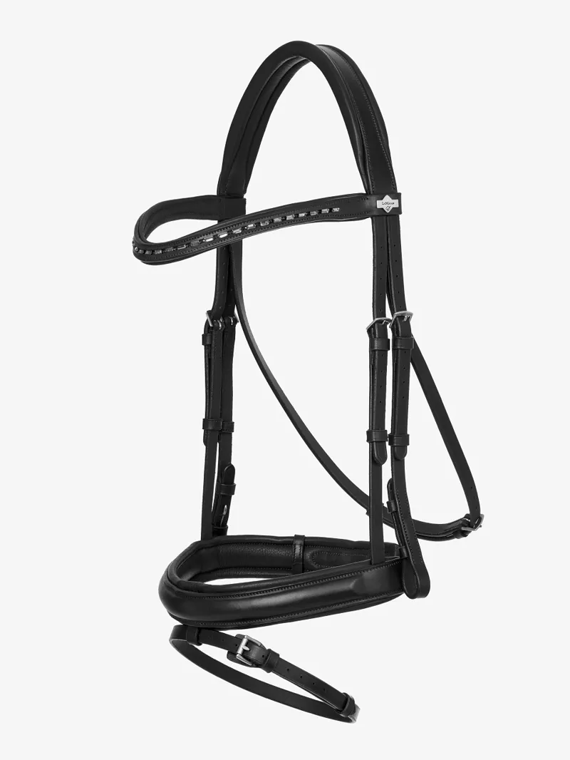 LeMieux Arika Dressage Bridle in Black and Silver-1